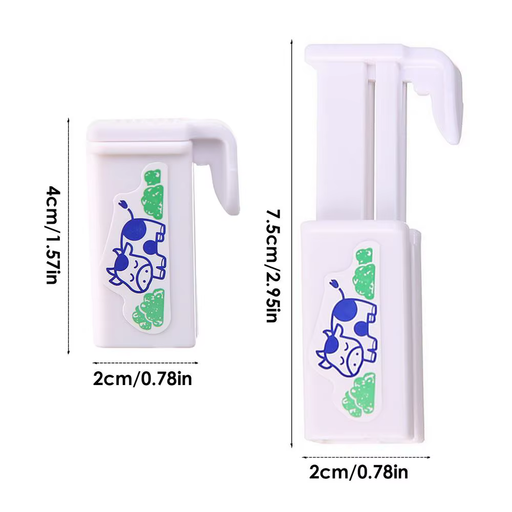 Clips de scellage pour boîte à lait de Style japonais, 2 pièces, scellant rétractable pour Carton de