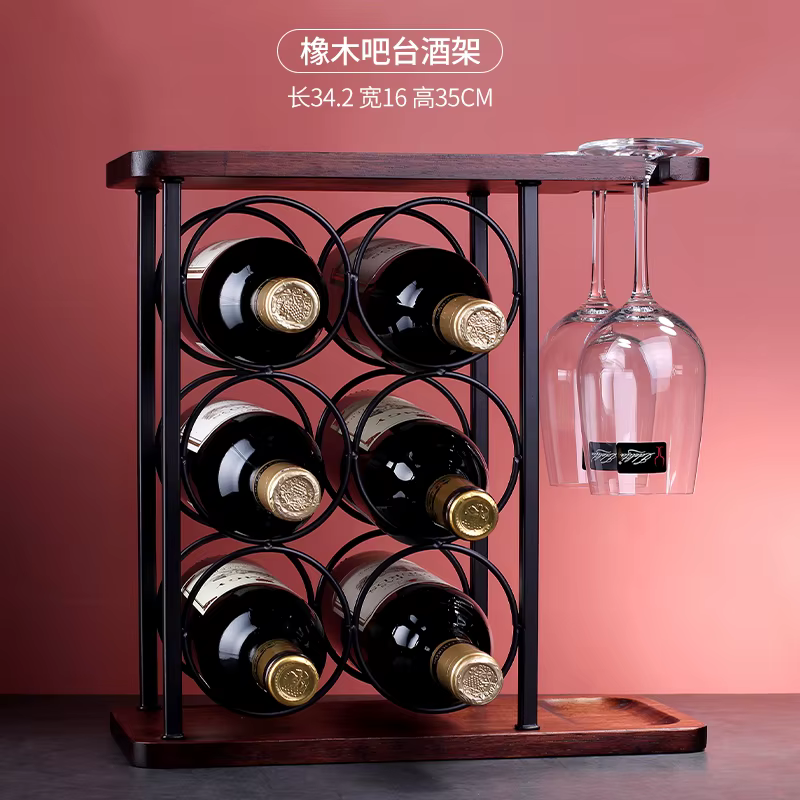 Casier à vin en bois de Style européen, présentoir de bouteilles de vin Simple et élégant, décoratif