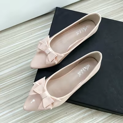 Chaussures de Mariage à Talons Plats et Bouts Pointus pour Femme, Ballerines Décontractées, Nministé
