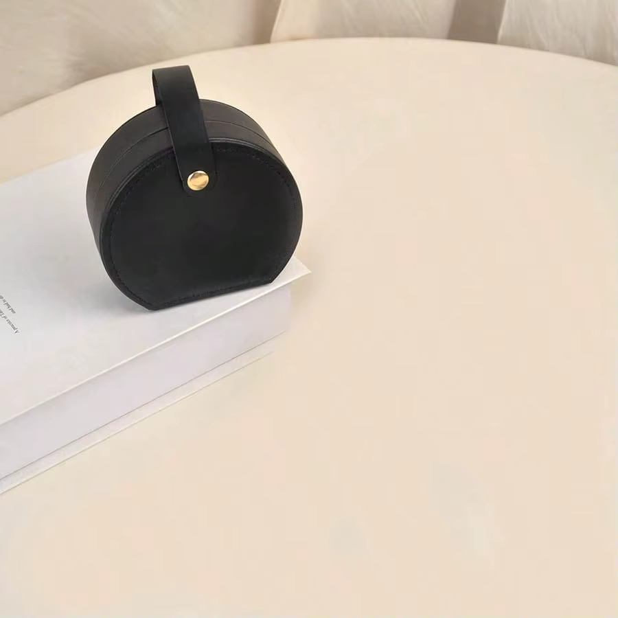 Boîte à bijoux personnalisée 1 pièce - Étui de voyage personnalisé avec nom, logo et fleur de naissa