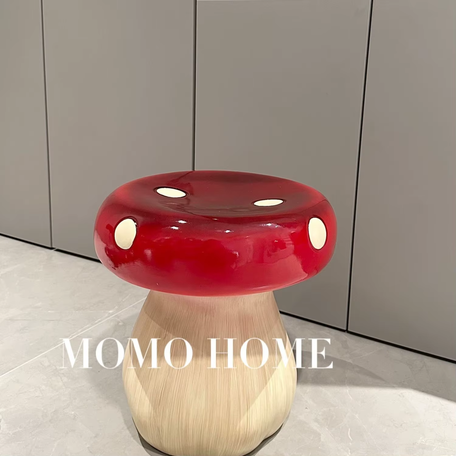 Banc à chaussures en forme de champignon, tabouret d'entrée pour salon, petit pouf, table basse, rep