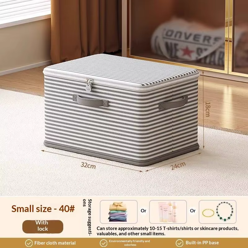 Boîte de rangement verrouillable, organisateurs anti-poussière, armoire Non tissée, sac permettant d
