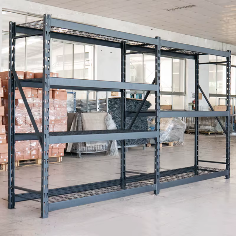 Étagères de stockage sans boulons pour entrepôt, rayonnages robustes réglables pour usine