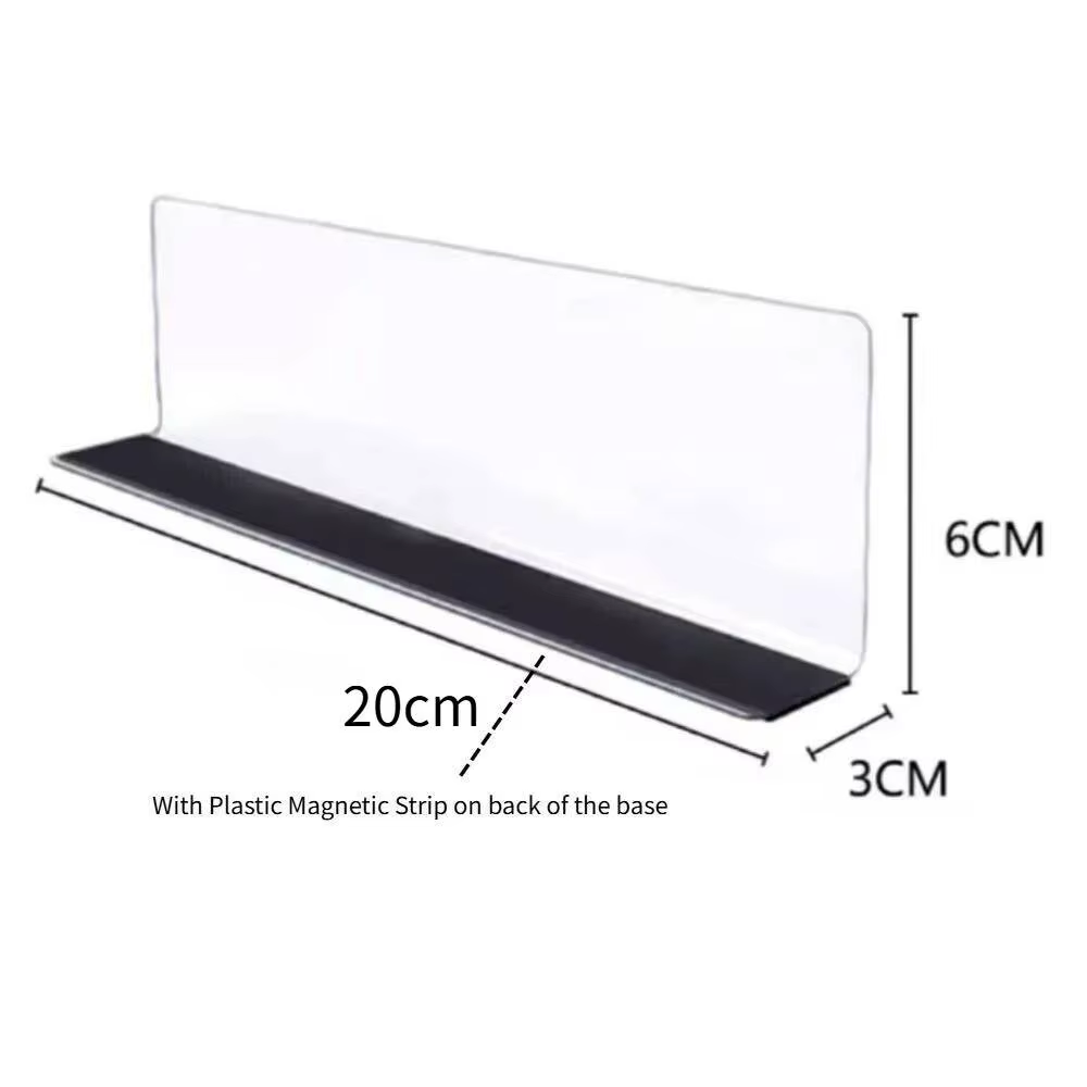 Séparateurs d'étagères en plastique PVC, 10 pièces, présentoir, déflecteur, cloison de séparation, v