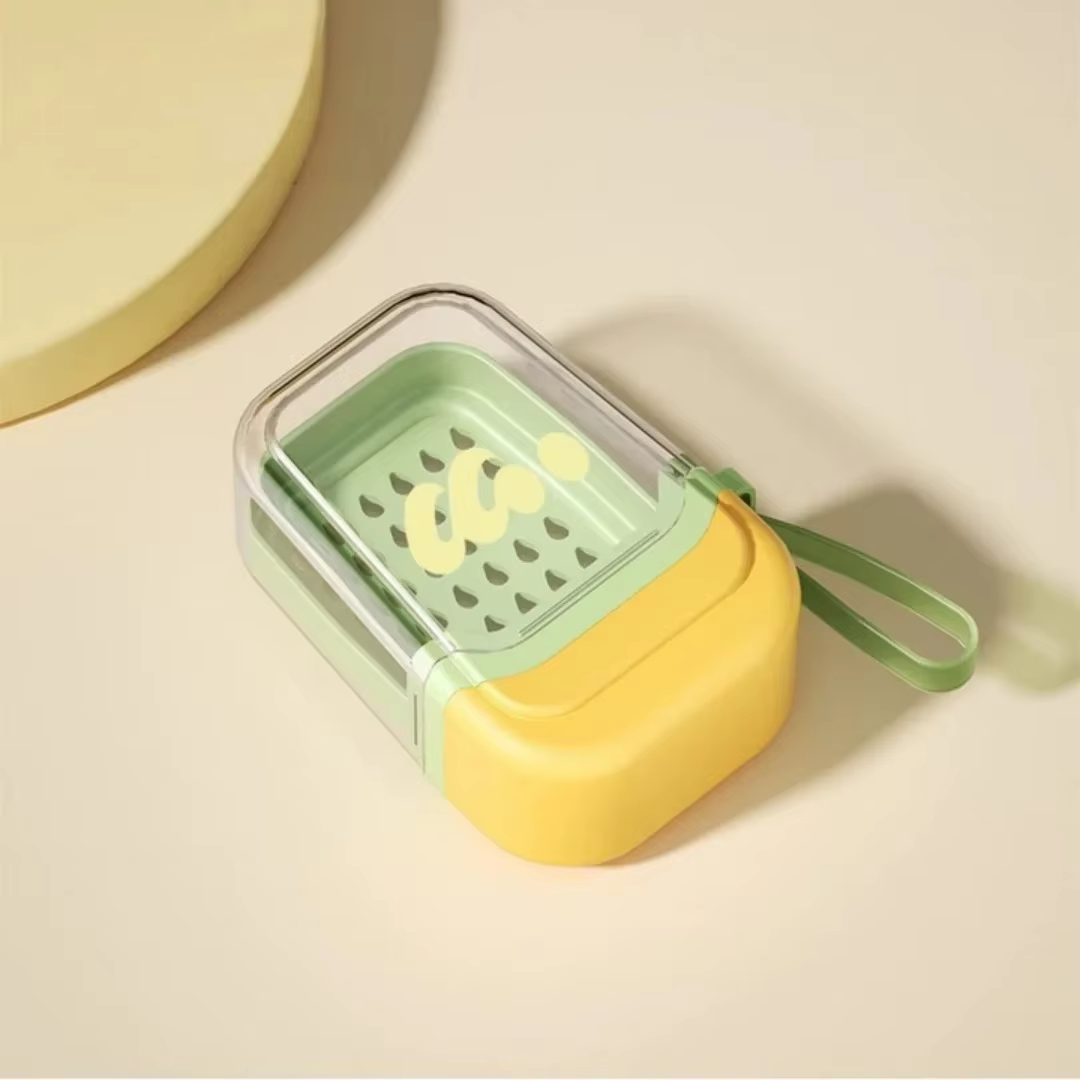 Boîte à savon étanche avec couvercle, conteneur à savon portable pour la salle de sport, le camping,