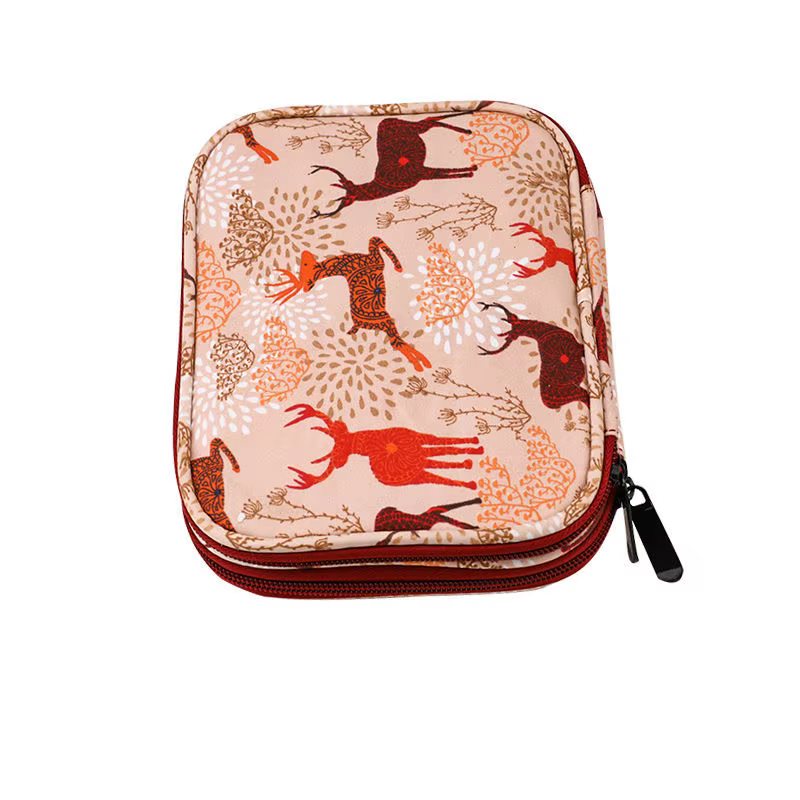 Sac de rangement coloré à double couche pour crayons, boîte à outils de bricolage faite à la main, p
