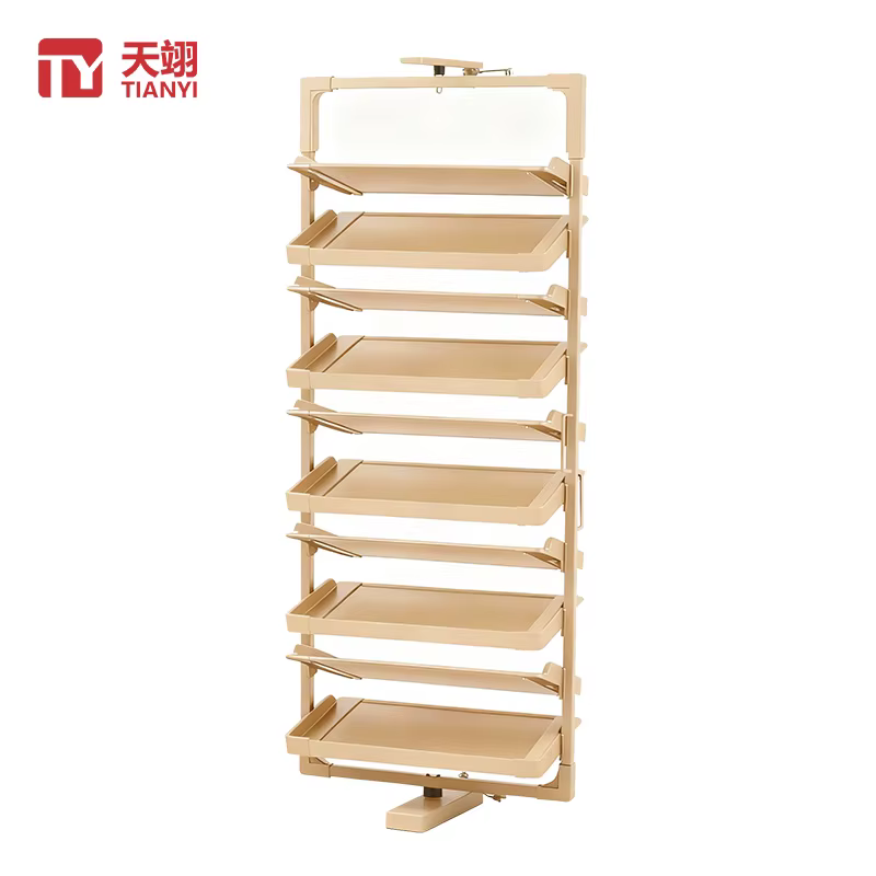 Tour de rangement pour chaussures tournante, rotation à 360 degrés, capacité de plus de 50 paires