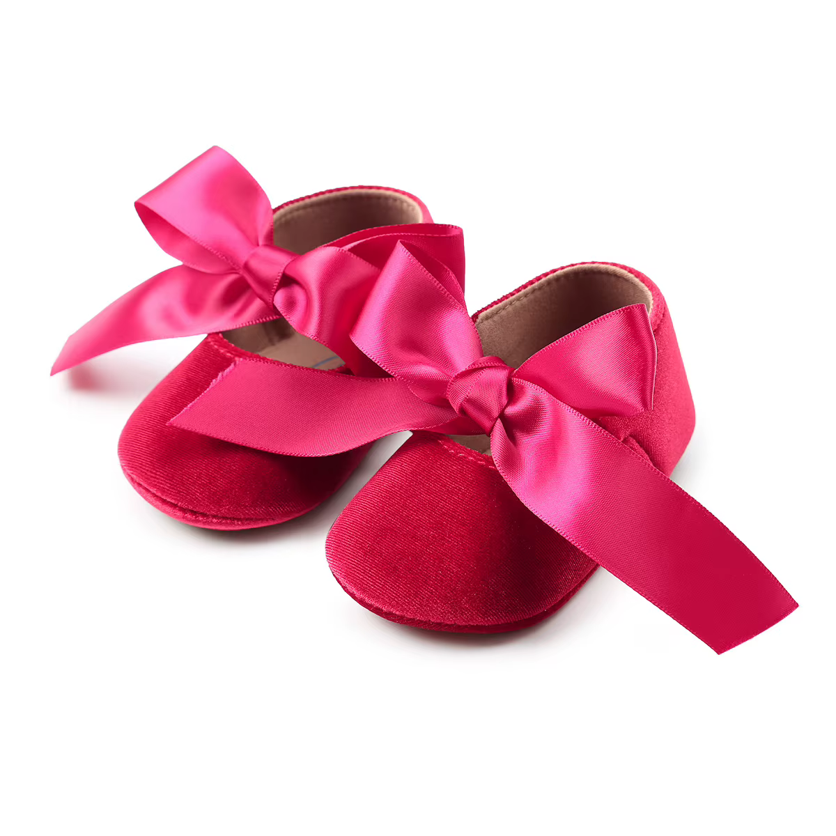 Chaussures pour Bébé Fille, Mocassins à Nministériels d Papillon, avec Ruban, Semelle en Caoutchouc 