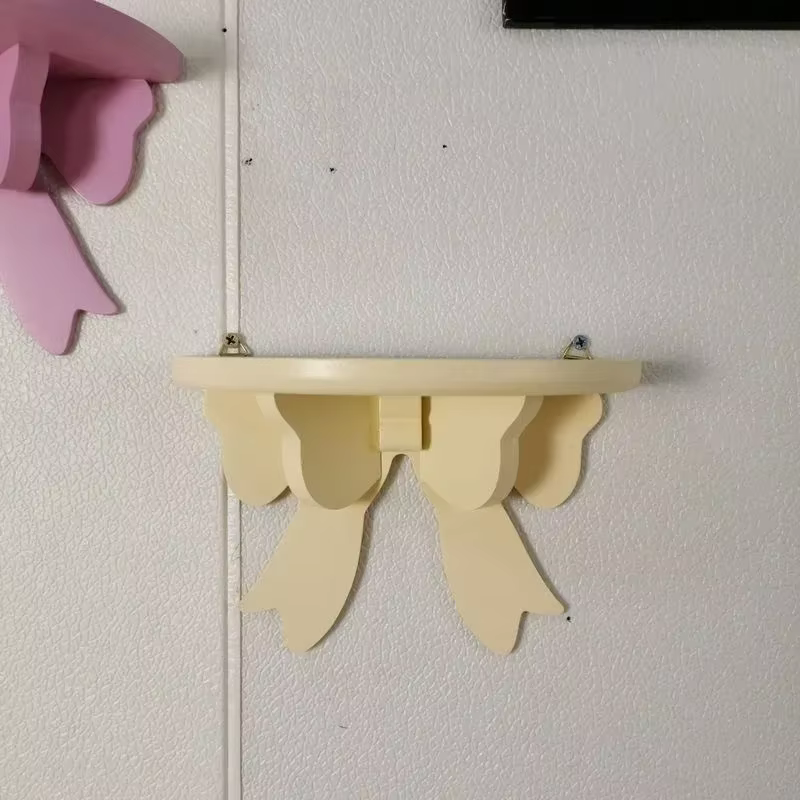 Étagères décoratives en bois, support organisateur de chambre de fille, étagère murale rose, cadre d