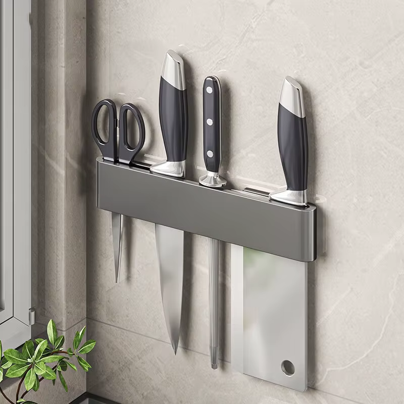 Étagère murale multifonctionnelle de cuisine minimaliste moderne, porte-couteau Simple, organisateur