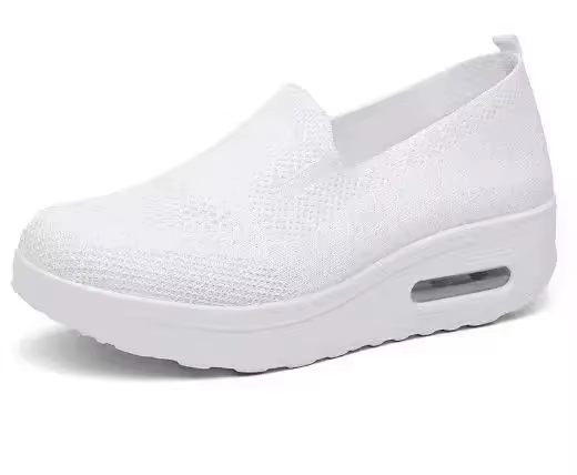 Chaussures de Sport pour femmes, coussin d'air à fond épais, Surface en filet décontractée, rehausse