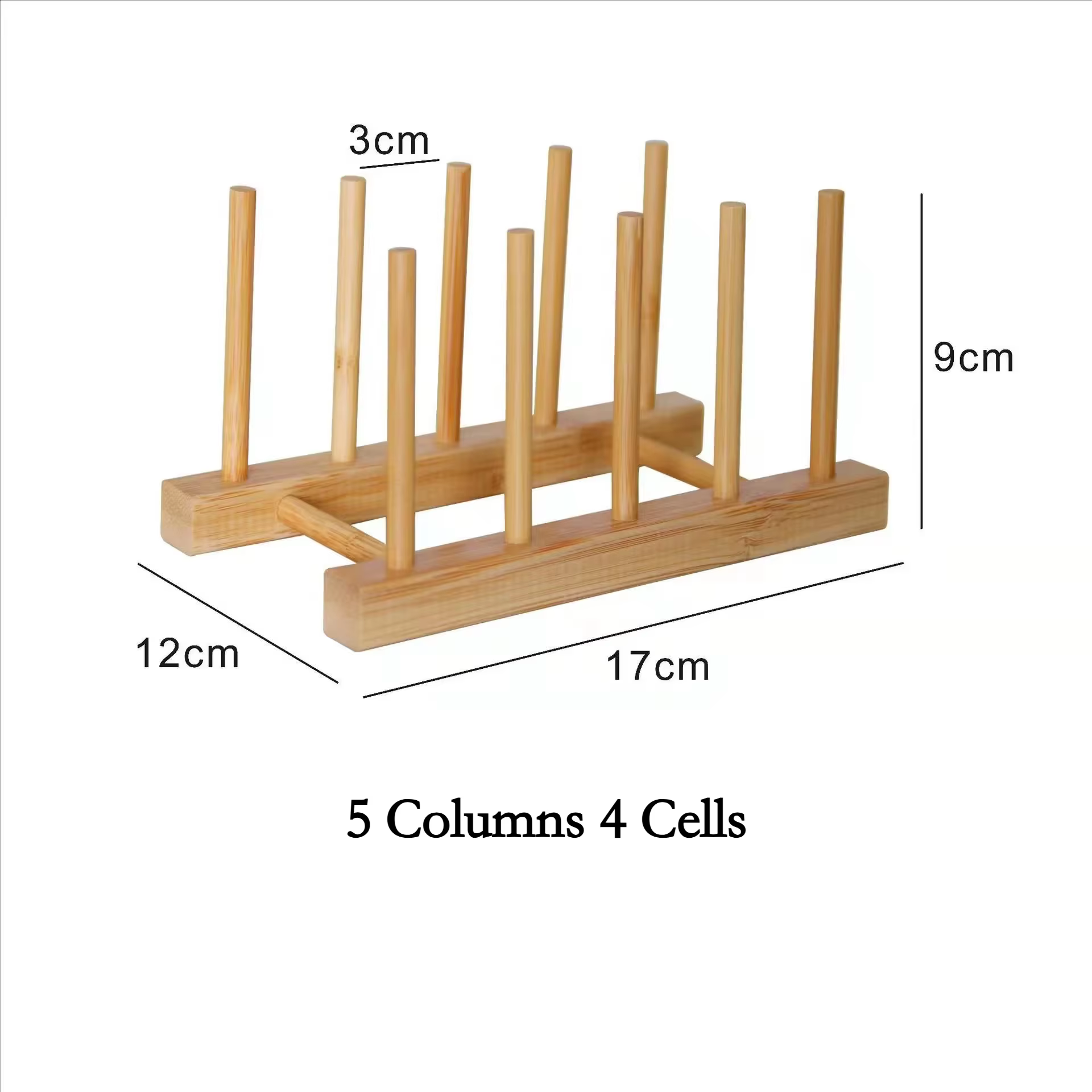 Égouttoir de rangement DIY en bambou pour assiettes, planches à découper, tasses et couvercles de ca