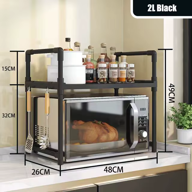 Étagère de comptoir de cuisine pour micro-ondes, support extensible pour micro-ondes, dessus de seau