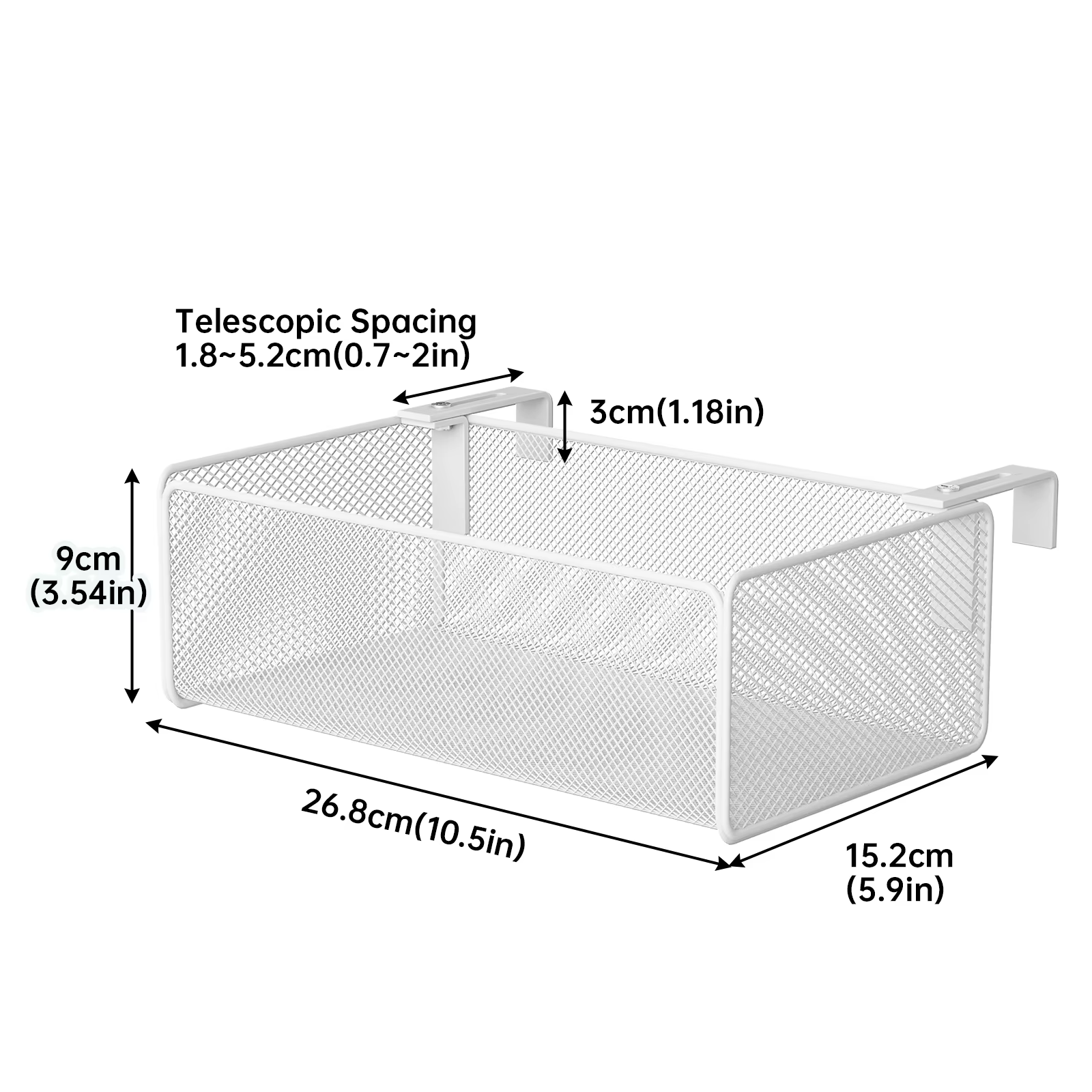 Étagère de rangement de chevet, panier de rangement suspendu pour lit de dortoir sans perçage, boîte