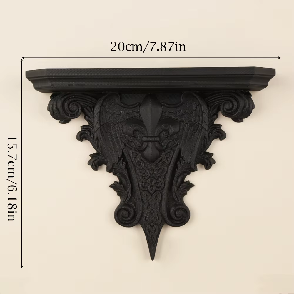 Étagère murale triangulaire sculptée vintage transfrontalière pour rangement et décoration murale ré