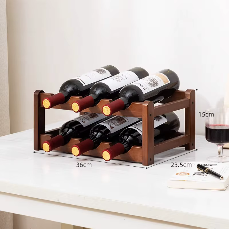 Support de présentation pour bouteilles de vin, étagère à vin en bois à 4 niveaux, rangement pour vi