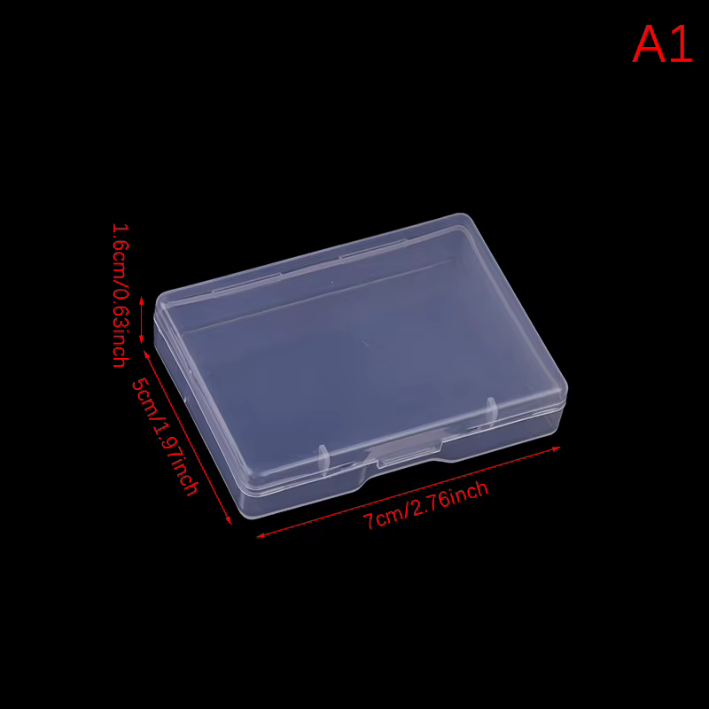 Boîte en plastique transparente, boîte d'emballage rectangulaire translucide, étui de rangement, ant
