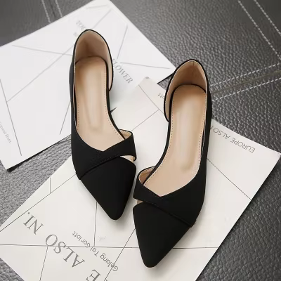 Chaussures pour femmes mode pointe pointue chaussures décontractées concepteur évider chaussures pla