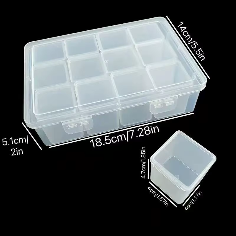 Ensemble de 20/40 boîtes de rangement transparentes en plastique grande capacité - utilisées pour ra