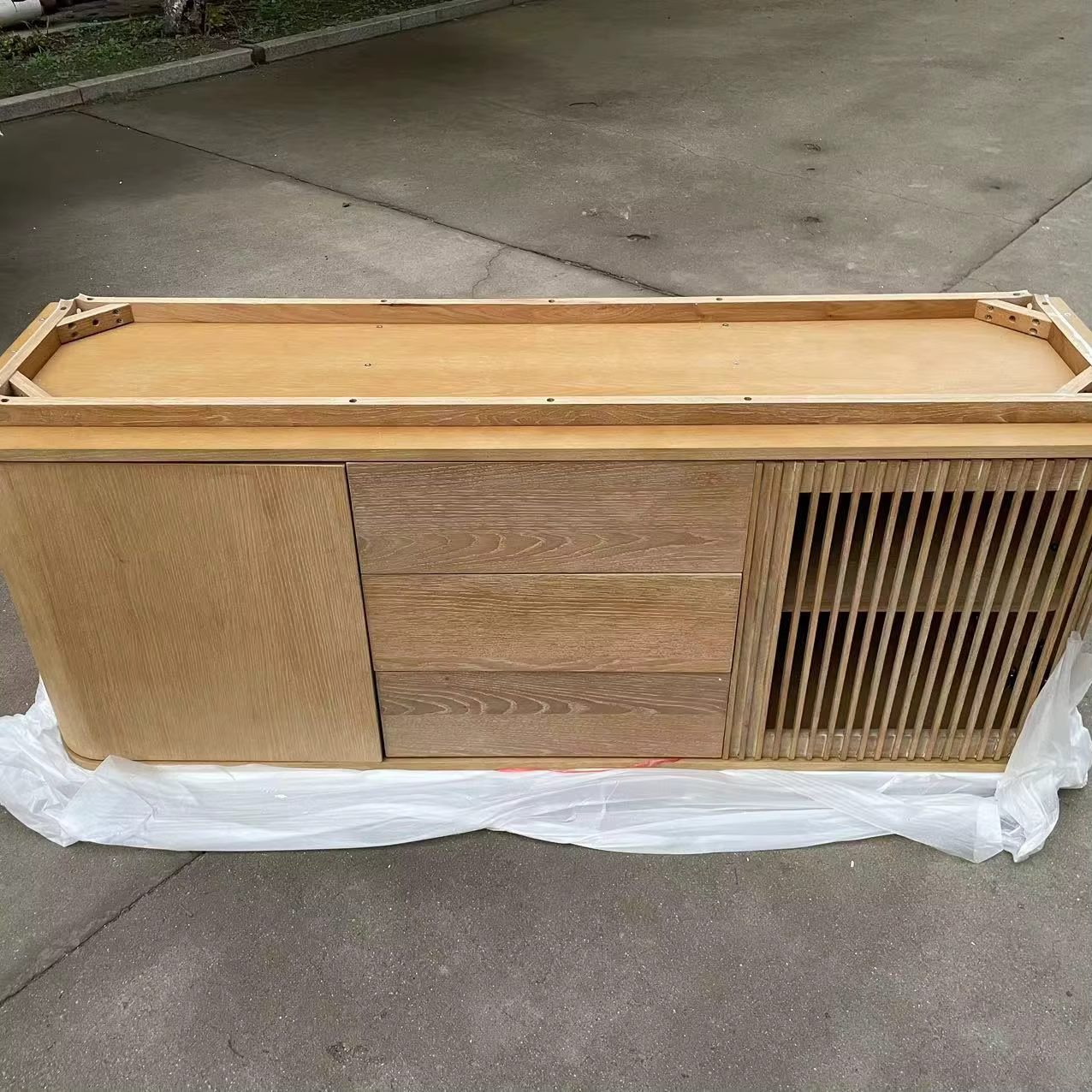 Buffet en bois de luxe moderne, armoire avec tiroir de rangement, meubles multi-usage pour la maison