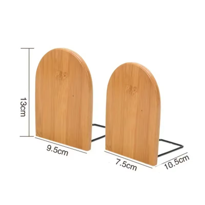 Pratique bois fer livre fin étagère bureau serre-livres support fournitures accessoire papeterie ser
