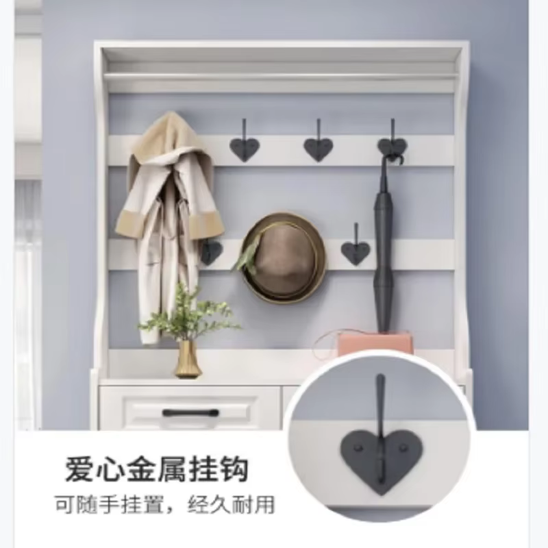 Armoire à chaussures ultra-fine, blanche avec cintre à la porte de la maison, seau basculant avec ti