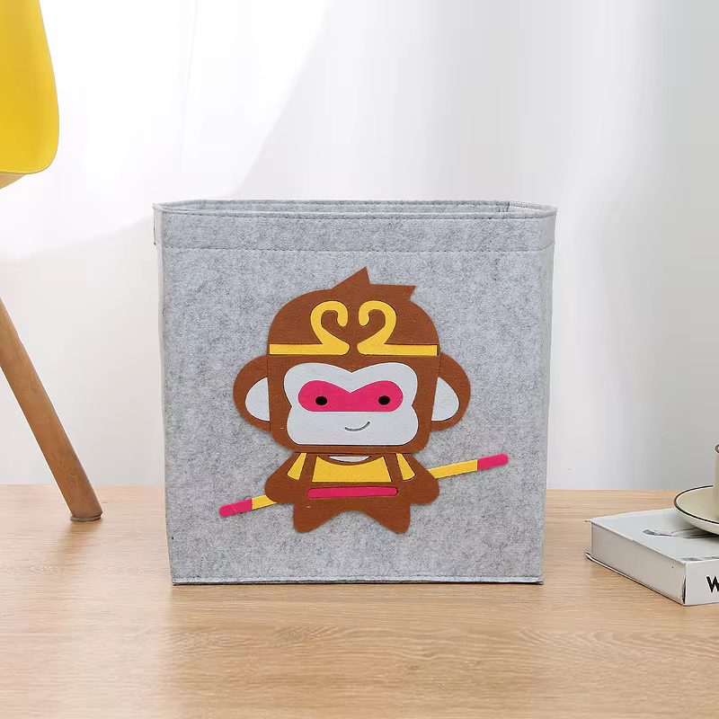 Panier de rangement en feutre de dessin animé, nouveau panier de rangement de jouets pour enfants, m