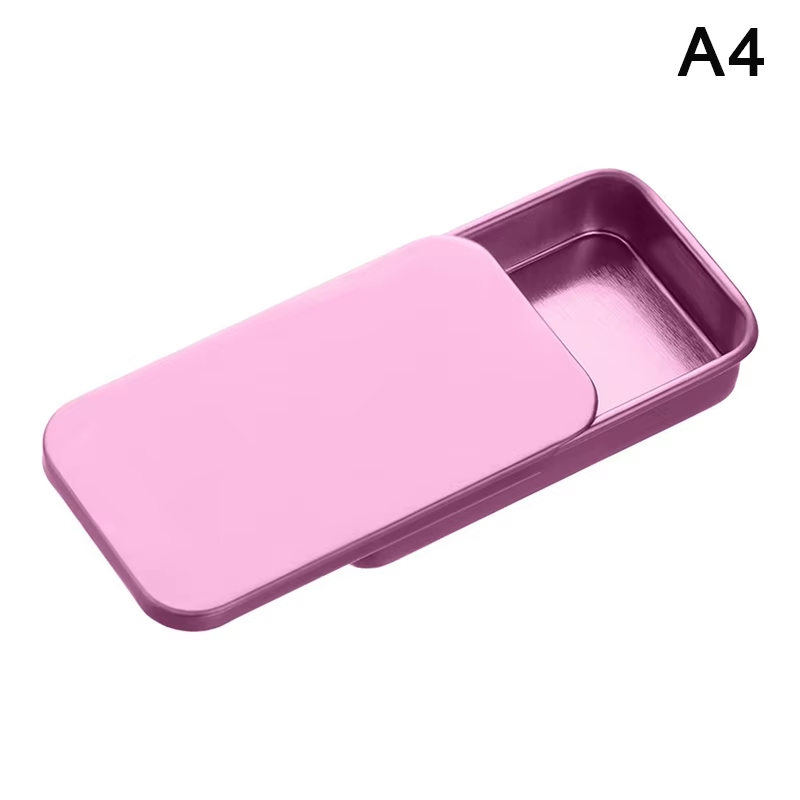 Boîte en fer blanc avec couvercle coulissant, boîte Push Pull, tiroir, boîte à baume, Mini pot d'aro