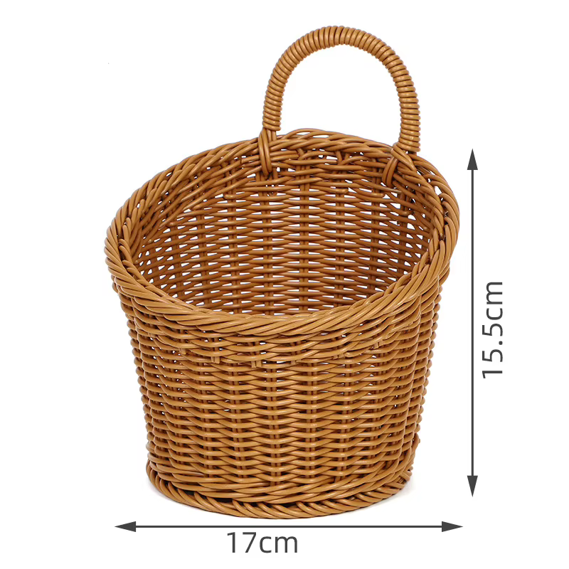 Panier de rangement en rotin tissé à la main, rangement de légumes et de fruits de cuisine, panier m