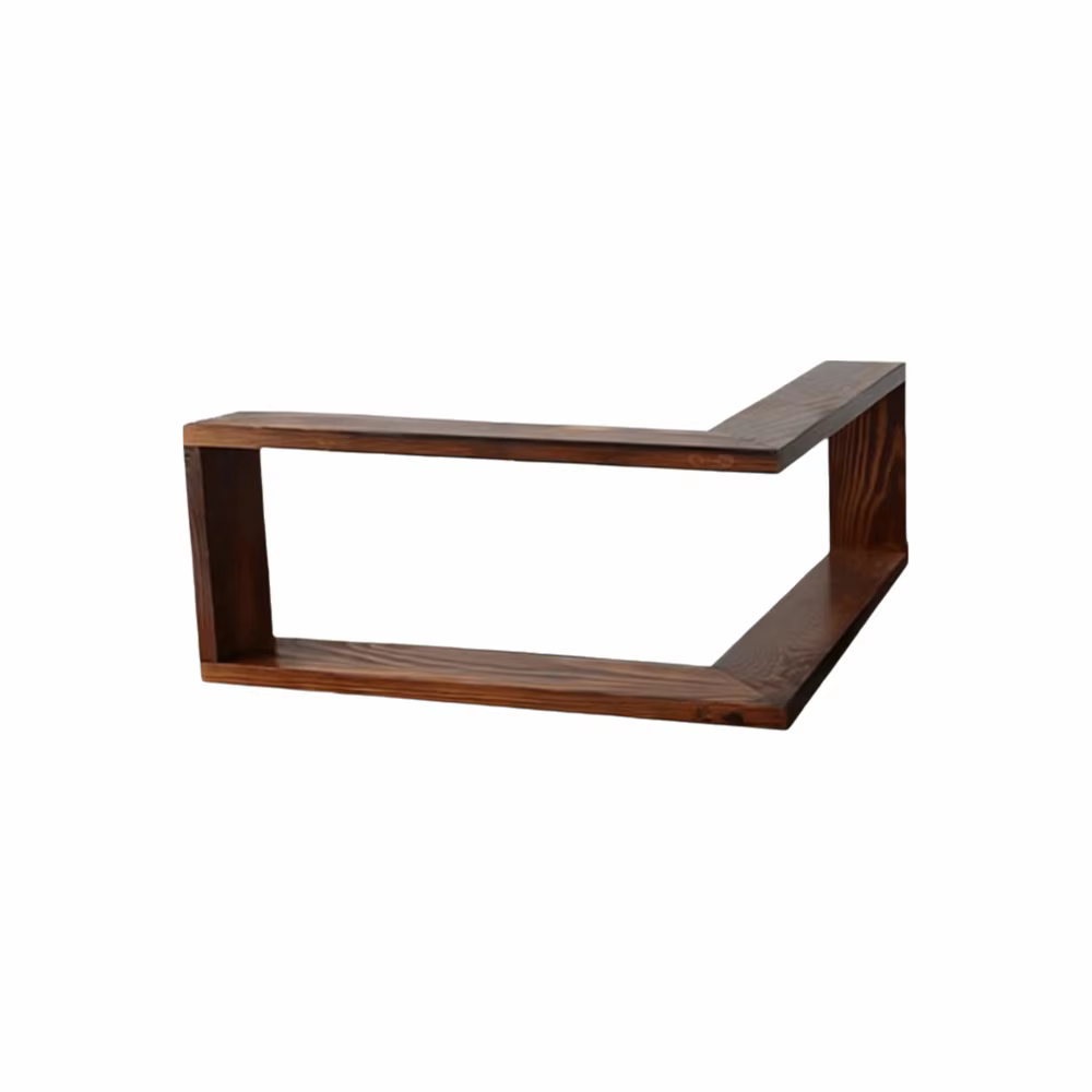 Étagère d'angle murale à 90 degrés, gain de place, étagère flottante en bois, étagère d'angle pour l