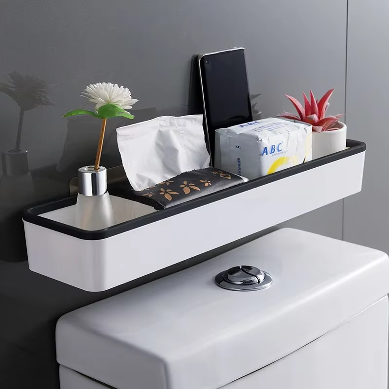 Armoire de rangement pour toilettes et salle de bains, support mural suspendu avec trou, artefact mu