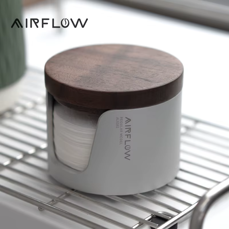 AIRFLOW café café filtre papier boîte de rangement 51/53/58mm rond filtre porte-papier moka Pot filt