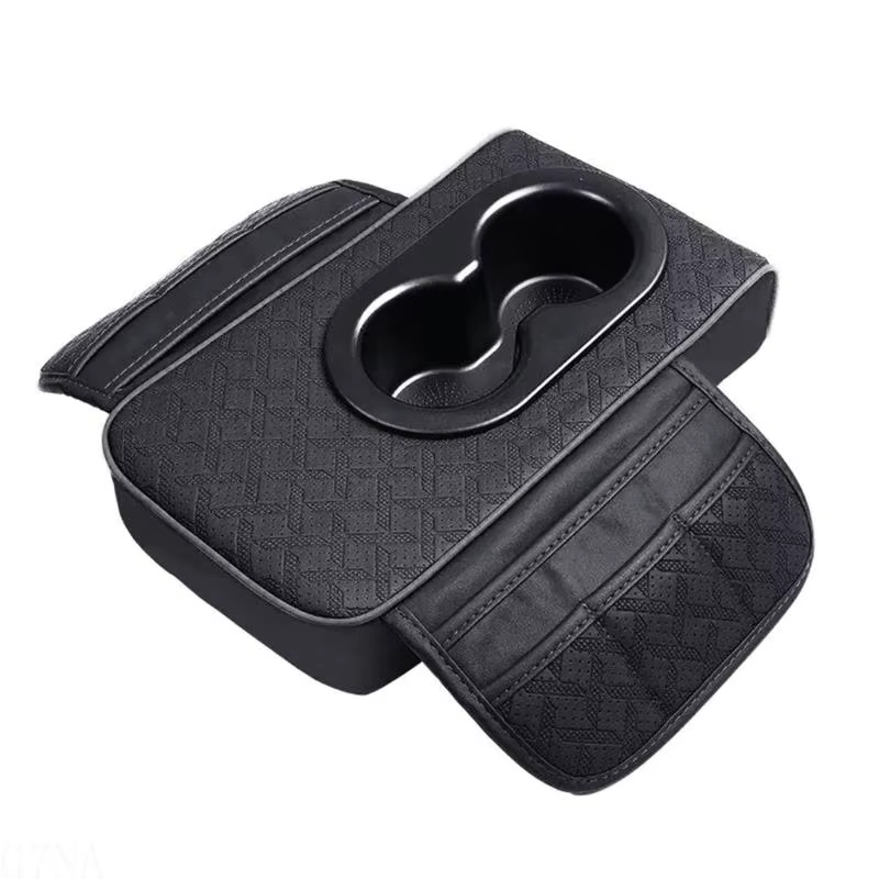 G7NA – boîte rangement pour Console centrale en PU, avec porte-gobelets poches latérales pour rangem
