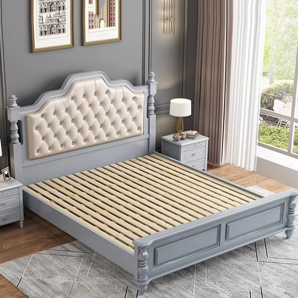 Lit de rangement King Size multifonctionnel, imperméable, avec cadre de lecture, tête de lit moderne