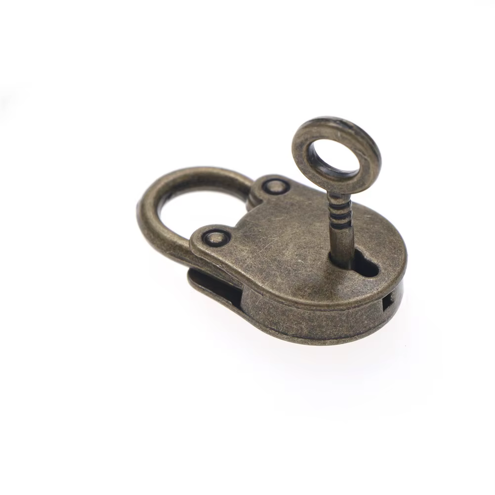Mini cadenas en métal vintage, lot de 3 pièces, serrure à clé pour boîte à bagages, décoration de qu