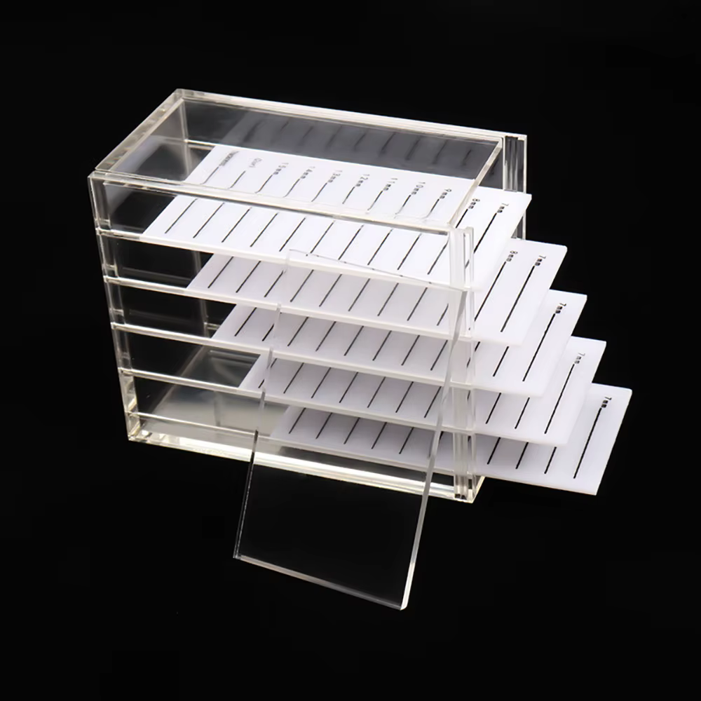 Boîte de rangement pour Extensions de faux cils, 5 couches, palette acrylique, support organisateur 