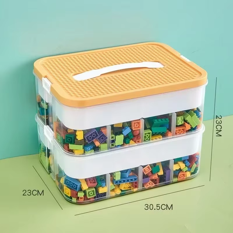 Boîte de rangement en plastique pour Lego, puzzle pour enfants, conteneur de blocs de construction, 