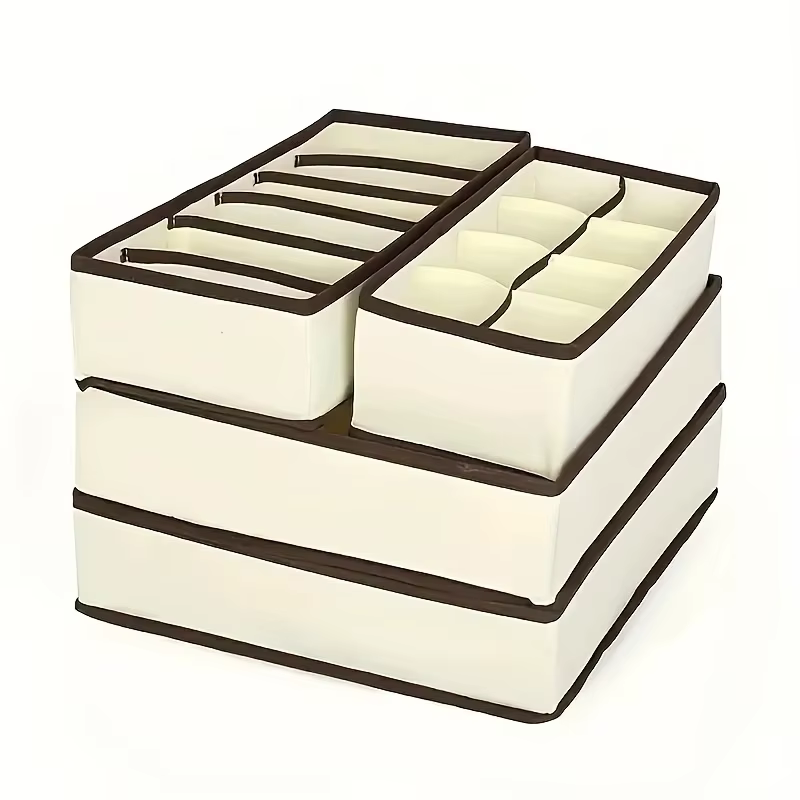 Dox de rangement de sous-vêtements 4 pièces, séparateur de rangement de sous-vêtements chaussettes, 