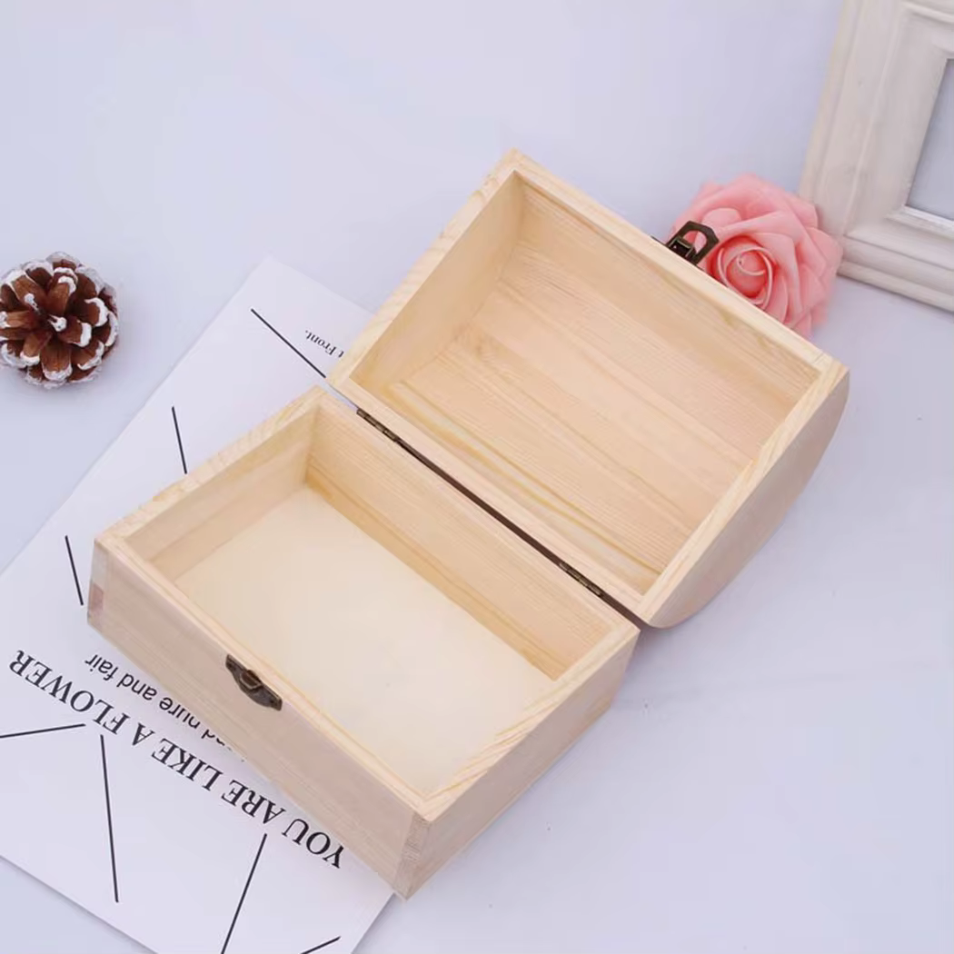 Boîte de rangement en bois arquée Keepplex, boîtes de rangement pour mariage, baptême, cadeaux de No