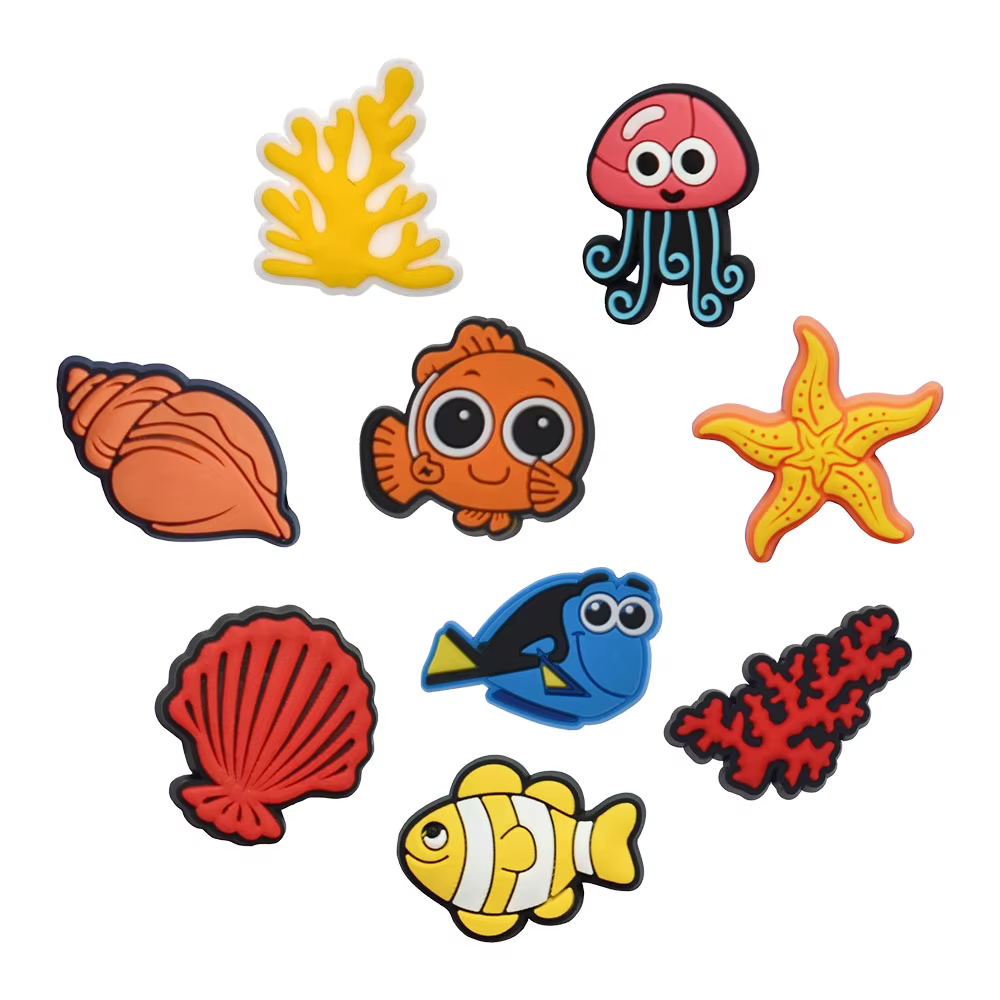 9-100 Pièces Breloques de Chaussures Disney Finding Nemo en PVC, Assortiment en Gros, Décorations Am