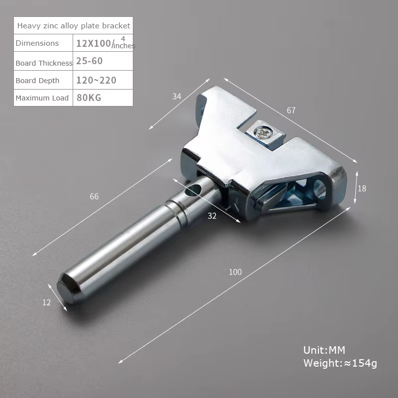 Support d'étagère flottante invisible robuste et réglable en alliage de zinc de 16 mm pour étagères 