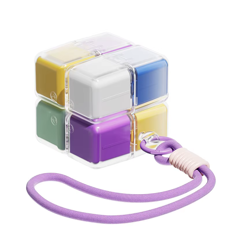 Cube magique créatif, boîte de rangement de médicaments à 8 grilles, scellé et résistant à l'humidit