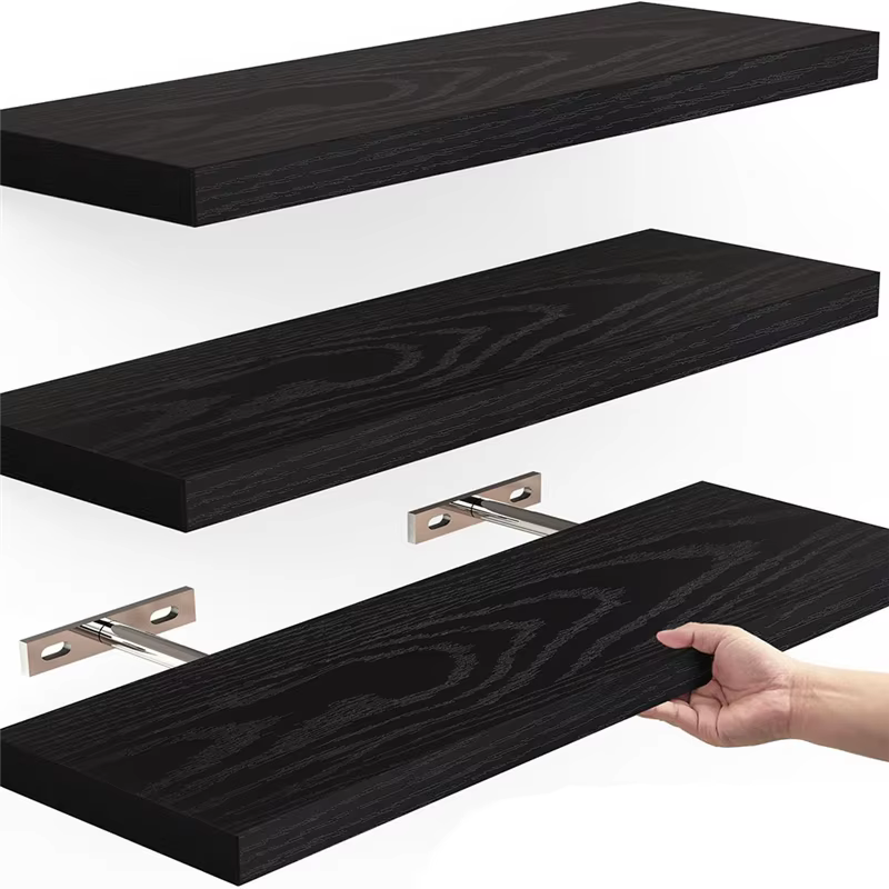 Étagères flottantes souples pour mur, étagère murale en bois de 16 pouces pour décoration de pièce/s