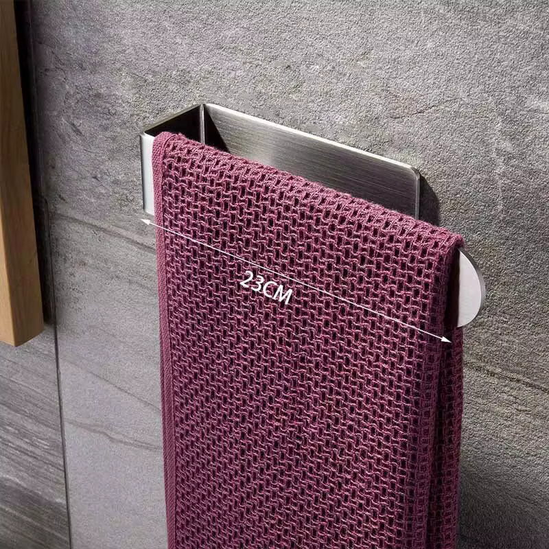 Porte-serviettes Non perforé, porte-serviettes auto-adhésif pour salle de bain, cuisine, articles mé