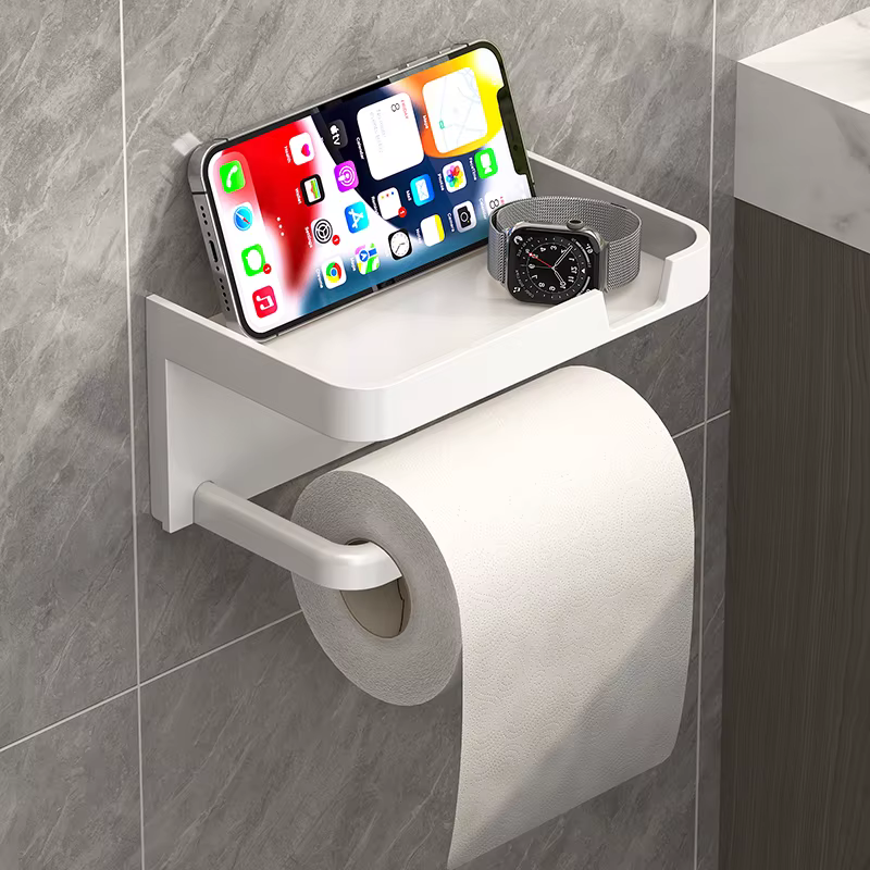 Boîte flacon murale pour rouleau de papier toilette, porte-serviettes, sans poinçon, ménage