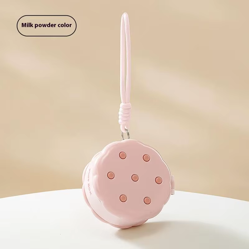 Boîte de rangement multifonctionnelle en forme de biscuit, 1 pièce, Double couche pour bouffées de p