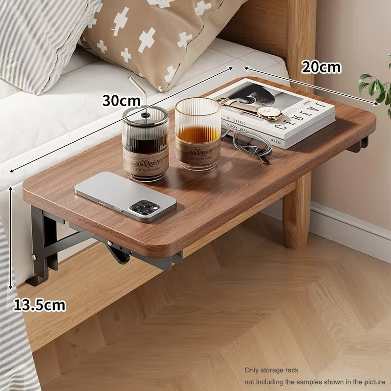 Nouveau organisateur pliable pliable, étagère de chevet amovible, Table sous le tapis de lit, dortoi