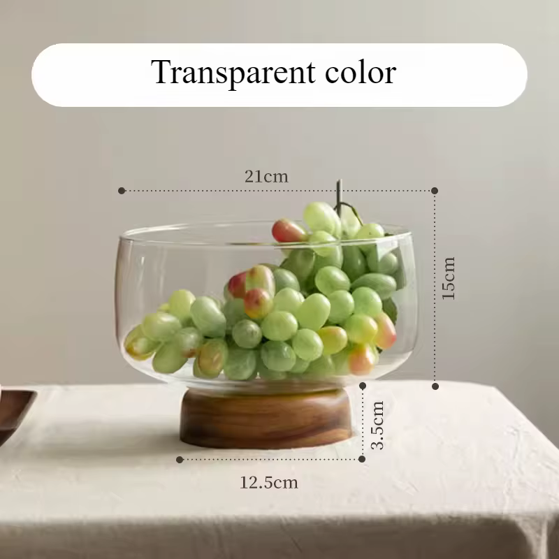 Boîte de rangement haut de gamme en verre pour collations, bonbons, fruits secs, salon, ménage