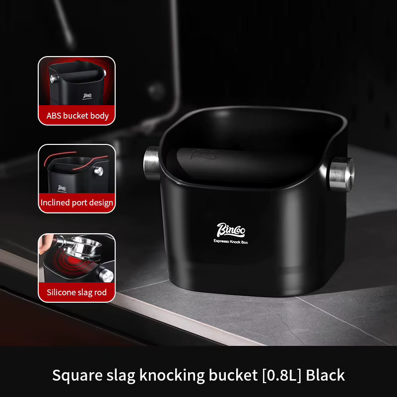 Bincoo – boîte à café 0,8 l, conteneur de marc d'espresso, bac à expresso antidérapant, broyage bise