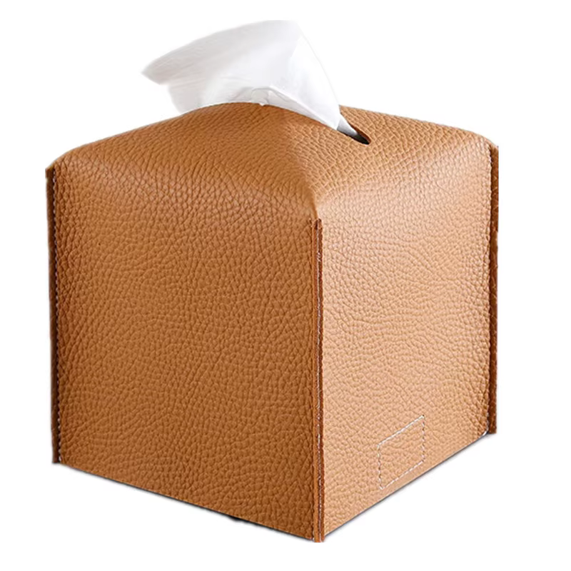 Support de couvercle de boîte à mouchoirs, carré avec ceinture inférieure de Carota's Den-organisate